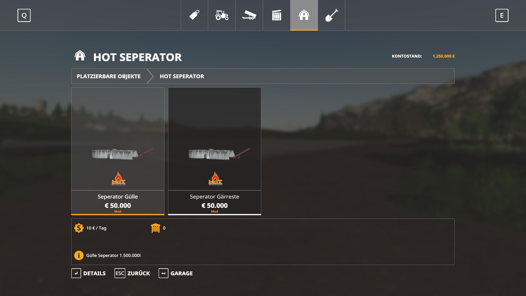 HoT Seperator V FS Objects Farming Simulator Mods Mods For Games